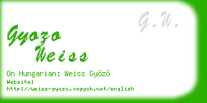 gyozo weiss business card